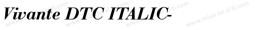 Vivante DTC ITALIC字体转换